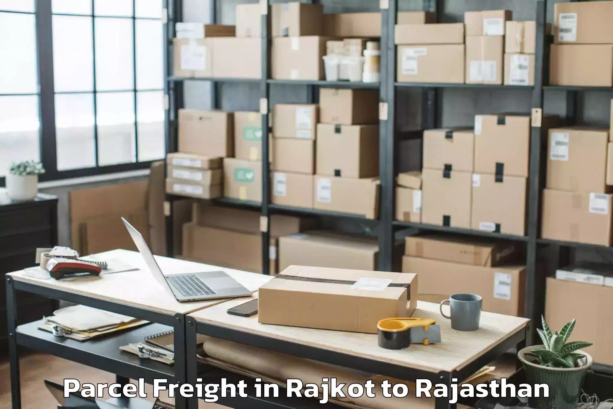 Expert Rajkot to Sanganer Parcel Freight